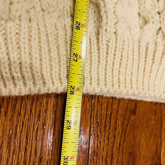 Highland Home Industries Scotland Scottish Thistle Cable Knit Aran Wool Sweater - Picture 5 of 16